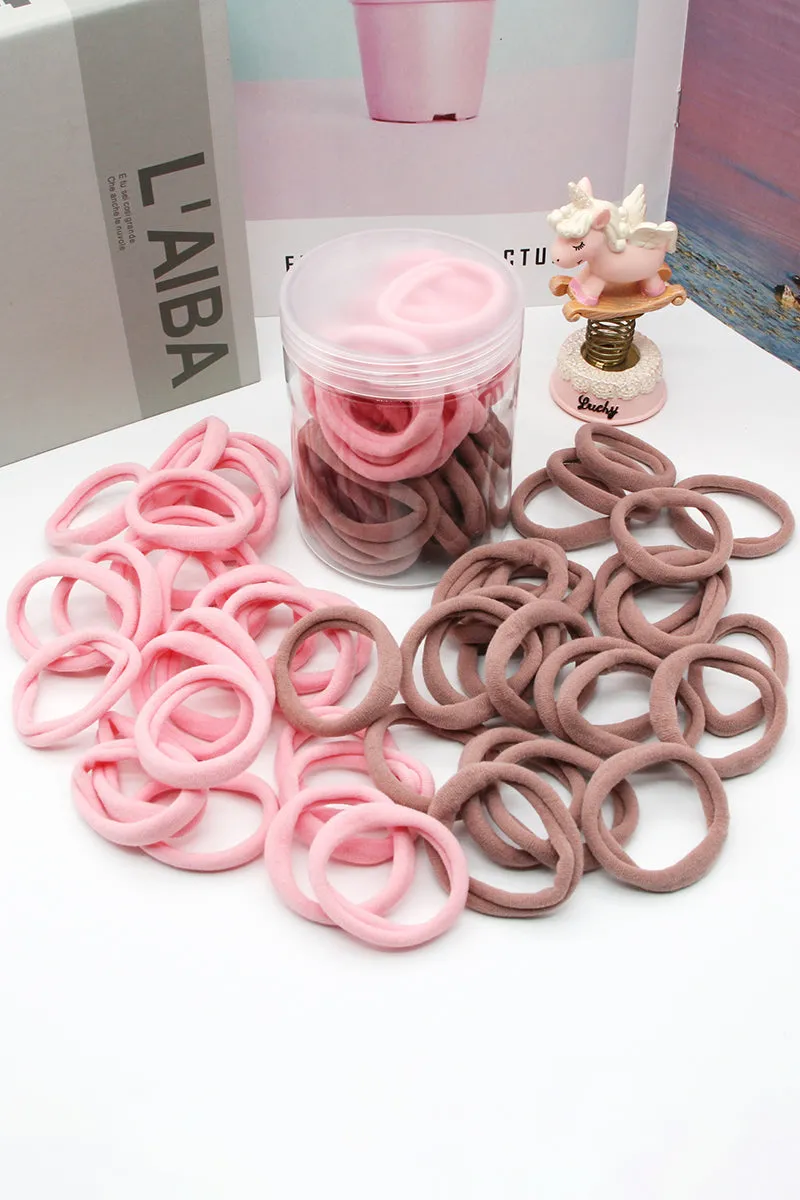 50 CANNED HIGH ELASTIC SEAMLESS HAIR BANDS, 50PCS PER 1 PACK