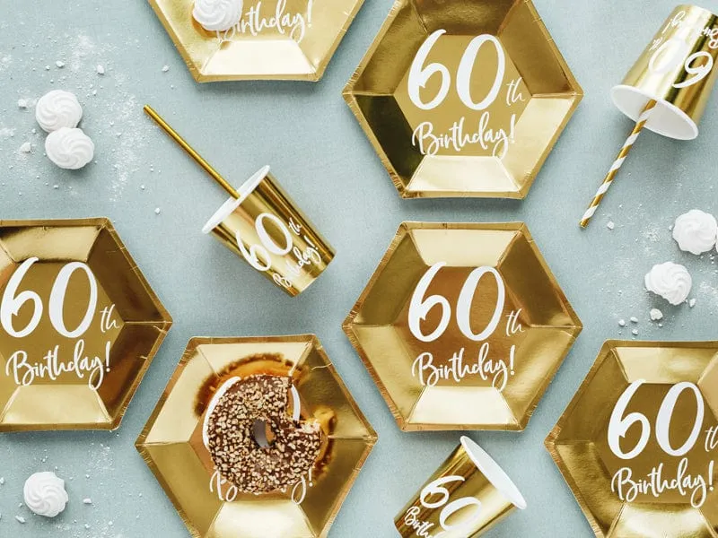 60th Birthday Small Party Plates (6 Pack)