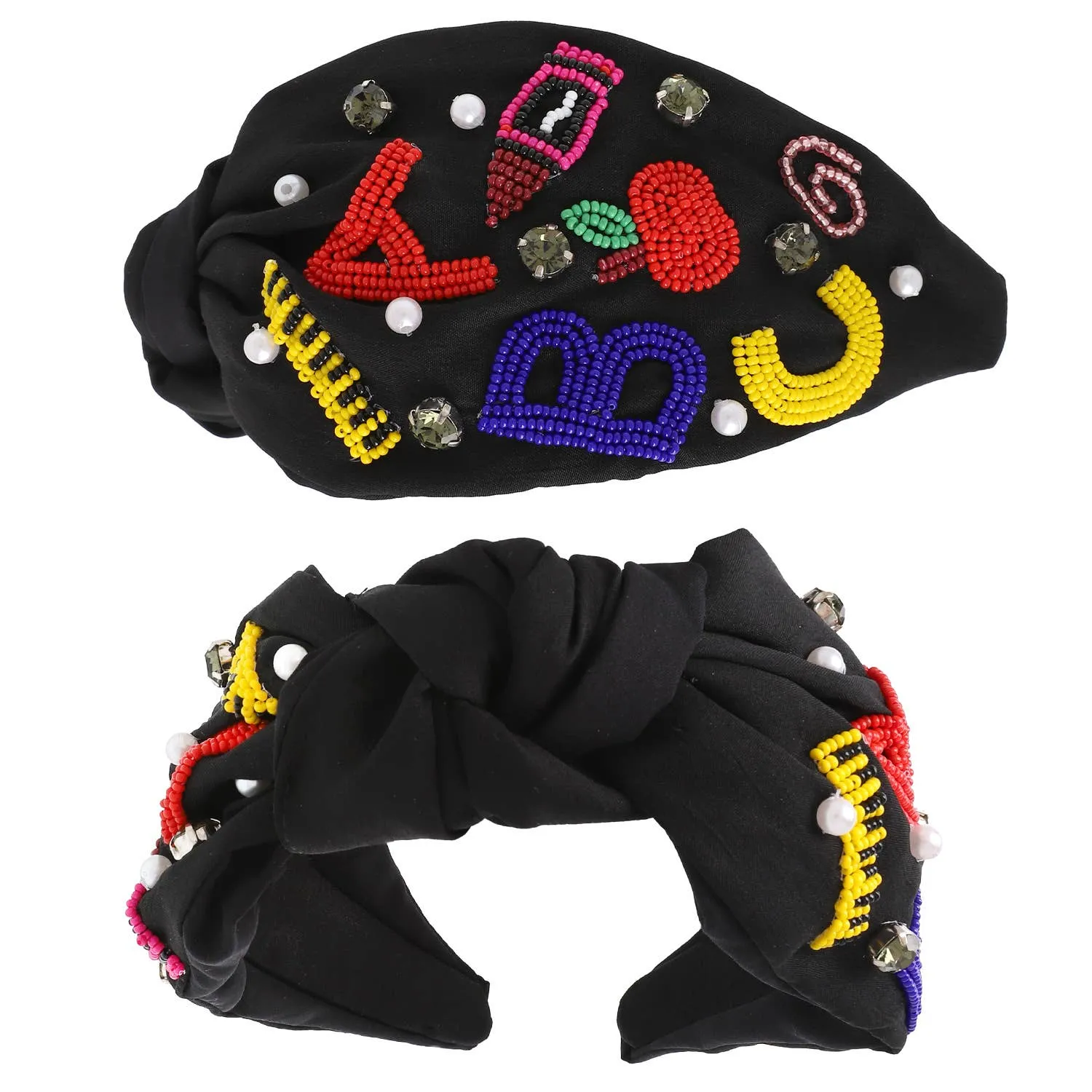 ABC Teacher Beaded Knotted Headband