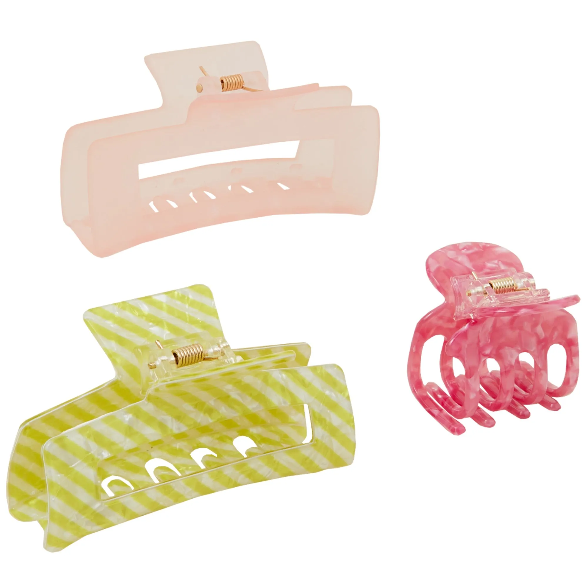 Accessorize London Women's Multi Mixed Claw Clips Set Of Three