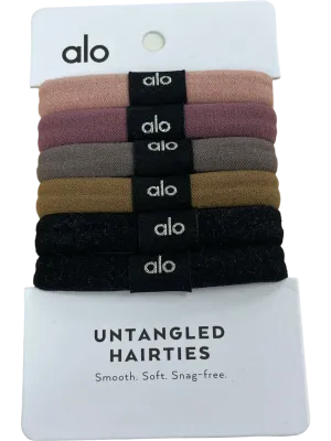 Alo Yoga Multicoloured Hair Ties Pack Smooth Soft Snag-Free One Size