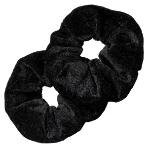 Black Velvet Scrunchies - 2 Pack