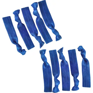 Blue Ribbon Hair Ties - 10 Pack