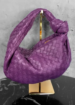 Bottega Veneta Nappa Intrecciato Teen Jodie Hobo Eggplant