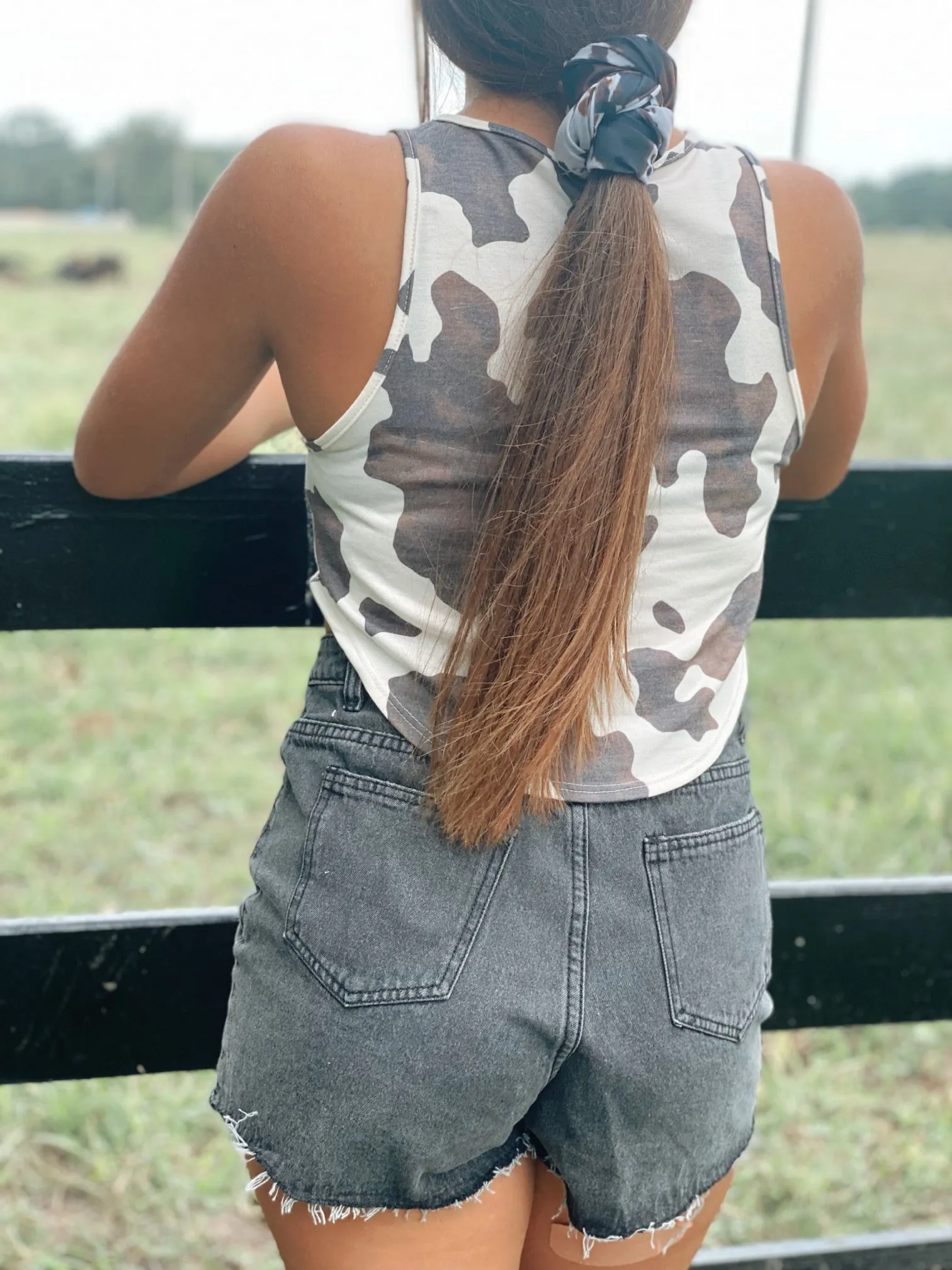 Brown Cowhide Stretchy Headwrap