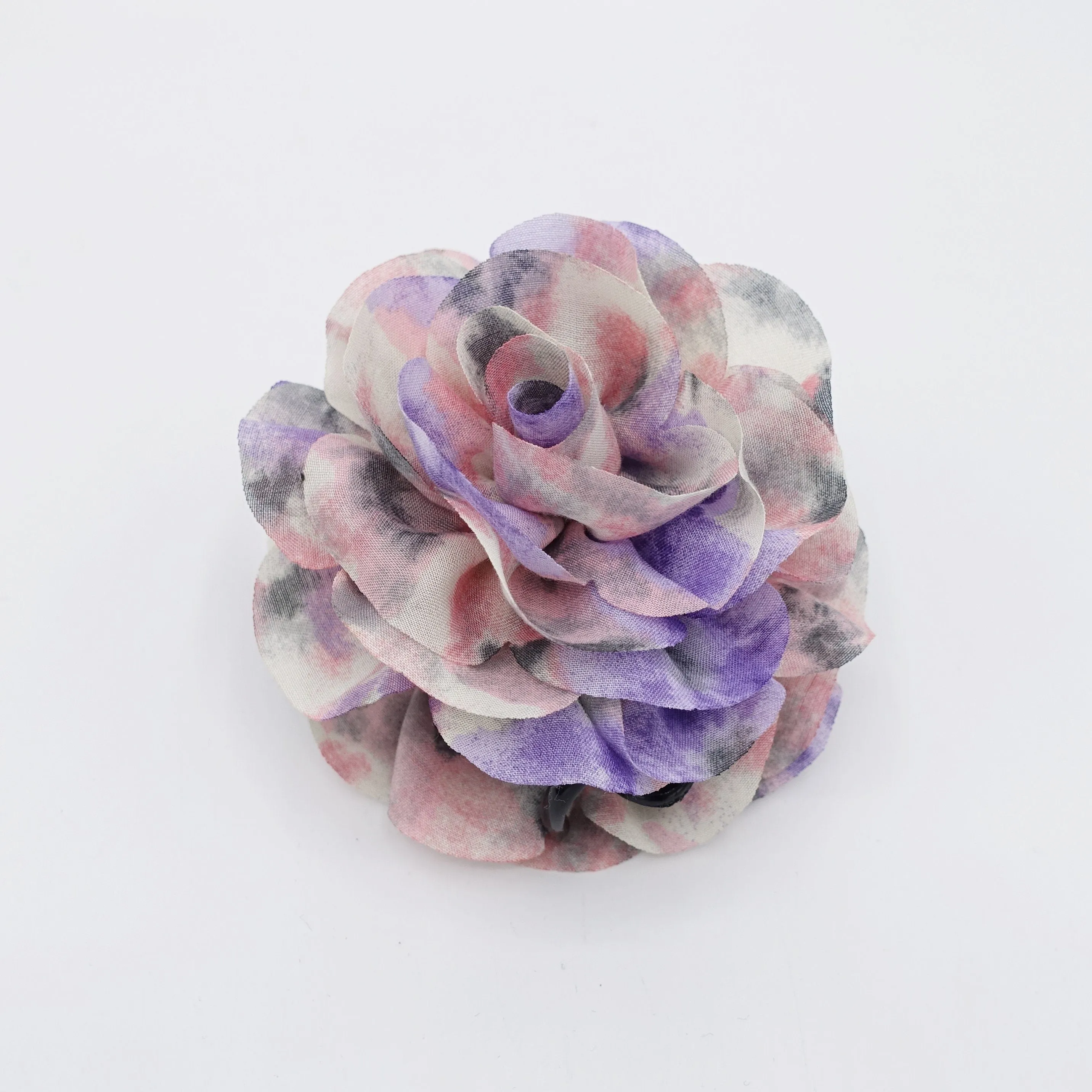 chiffon flower hair claw multi colored petal hair accessory for women