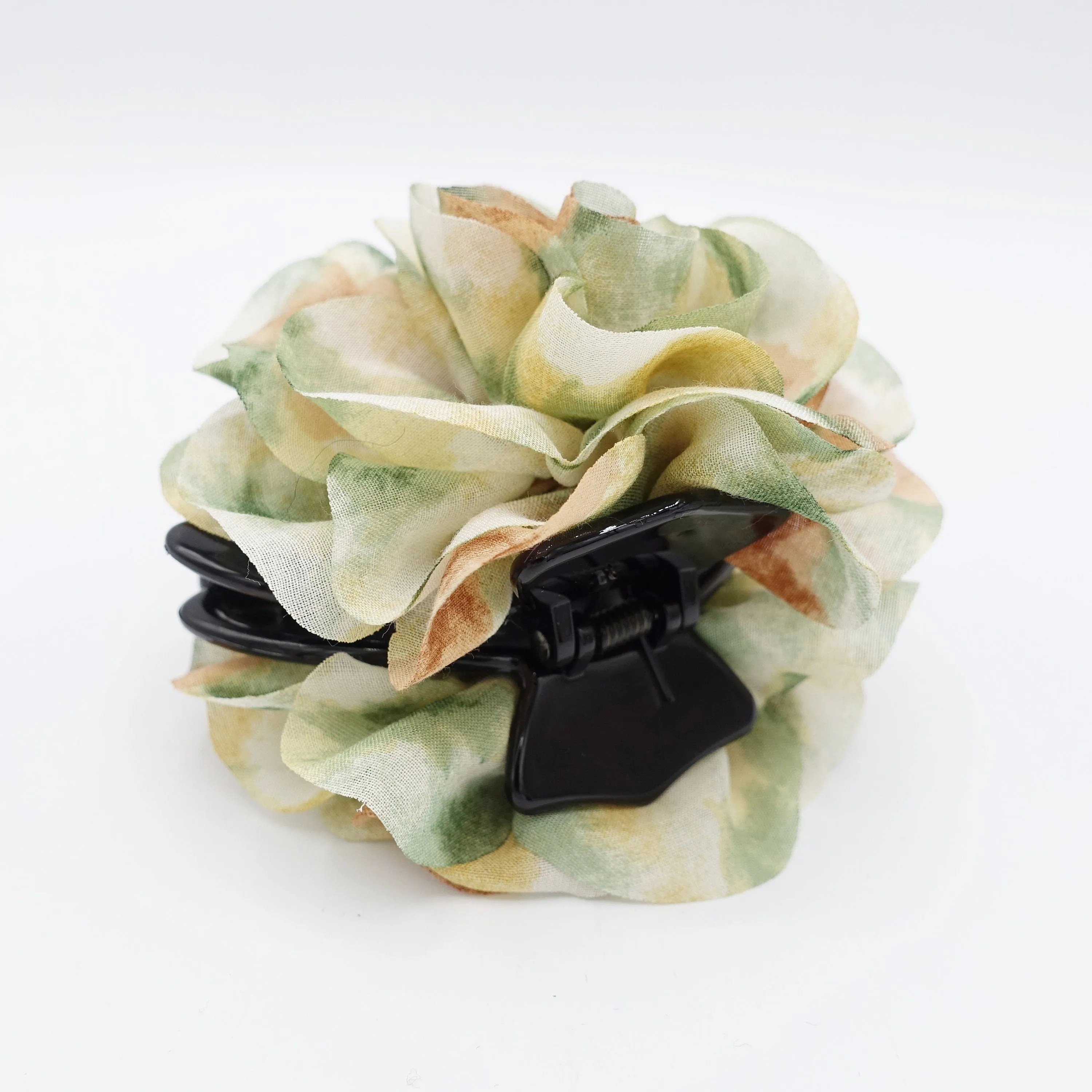 chiffon flower hair claw multi colored petal hair accessory for women