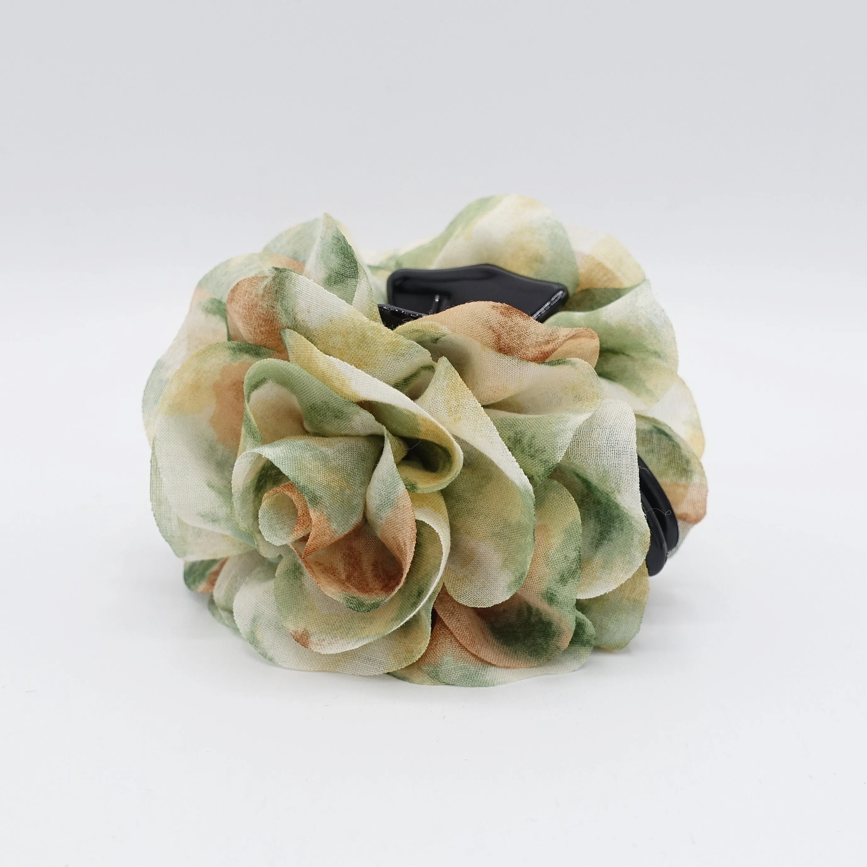 chiffon flower hair claw multi colored petal hair accessory for women