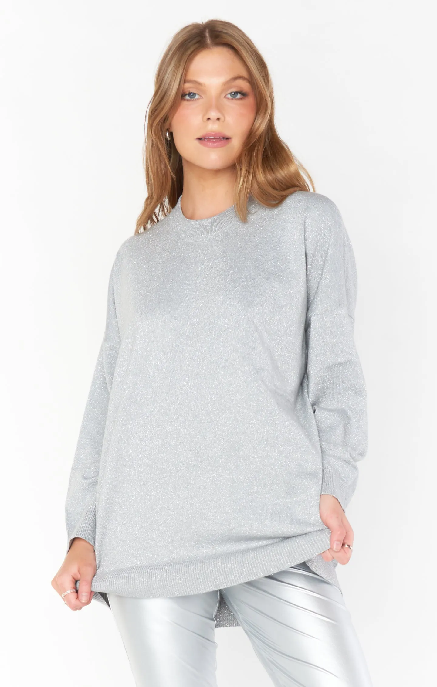 Classic Crewneck Sweater Metallic