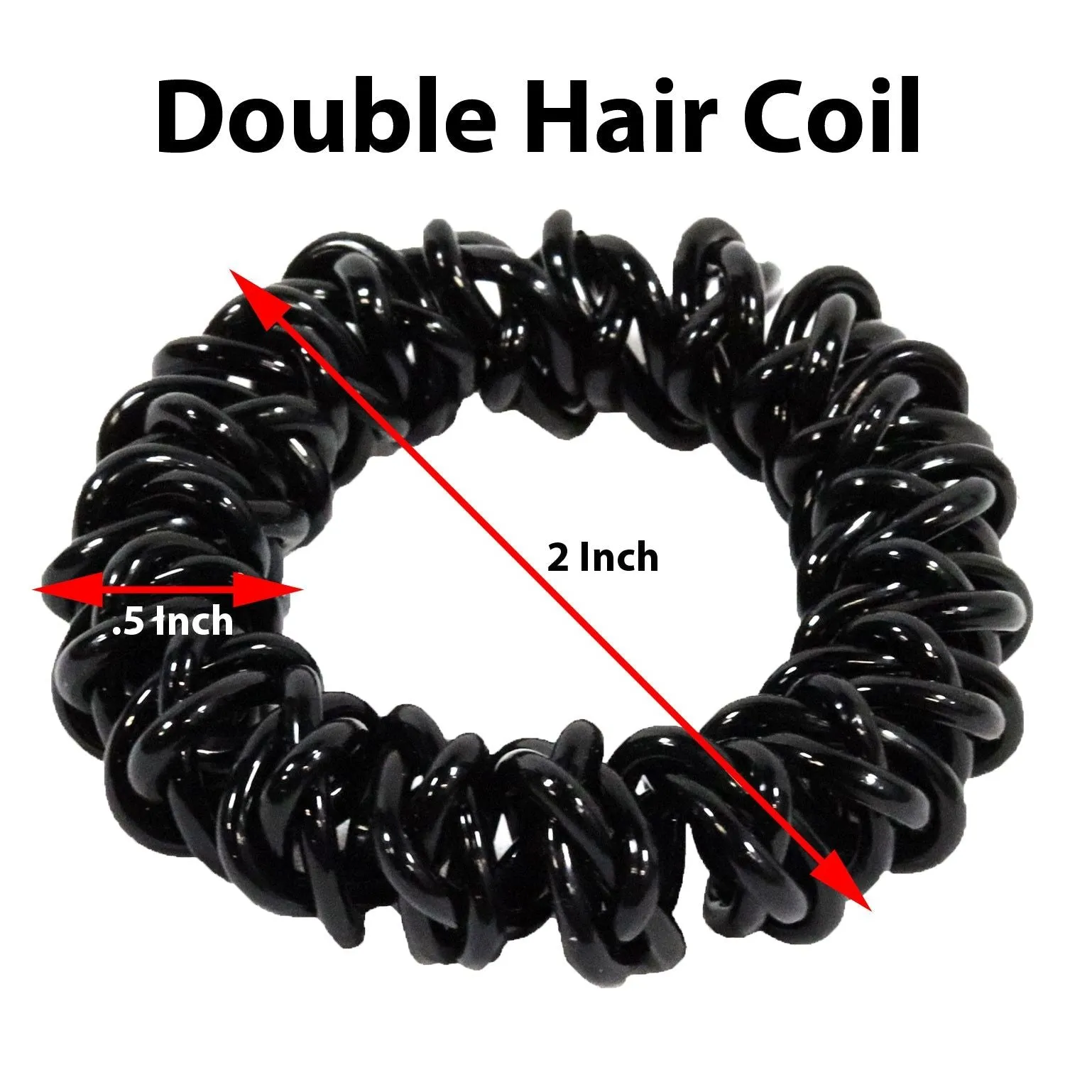 Clear Spiral Hair Ties - 6 Pack