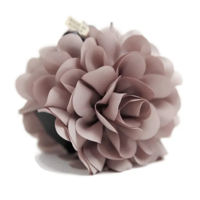 Dahlia Narrow Petal Fabric Flower Hair Jaw Claw Clip Women Hair Accessories