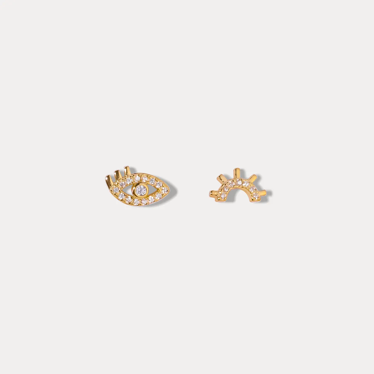 Diamond Evil Eyes Stud Earrings