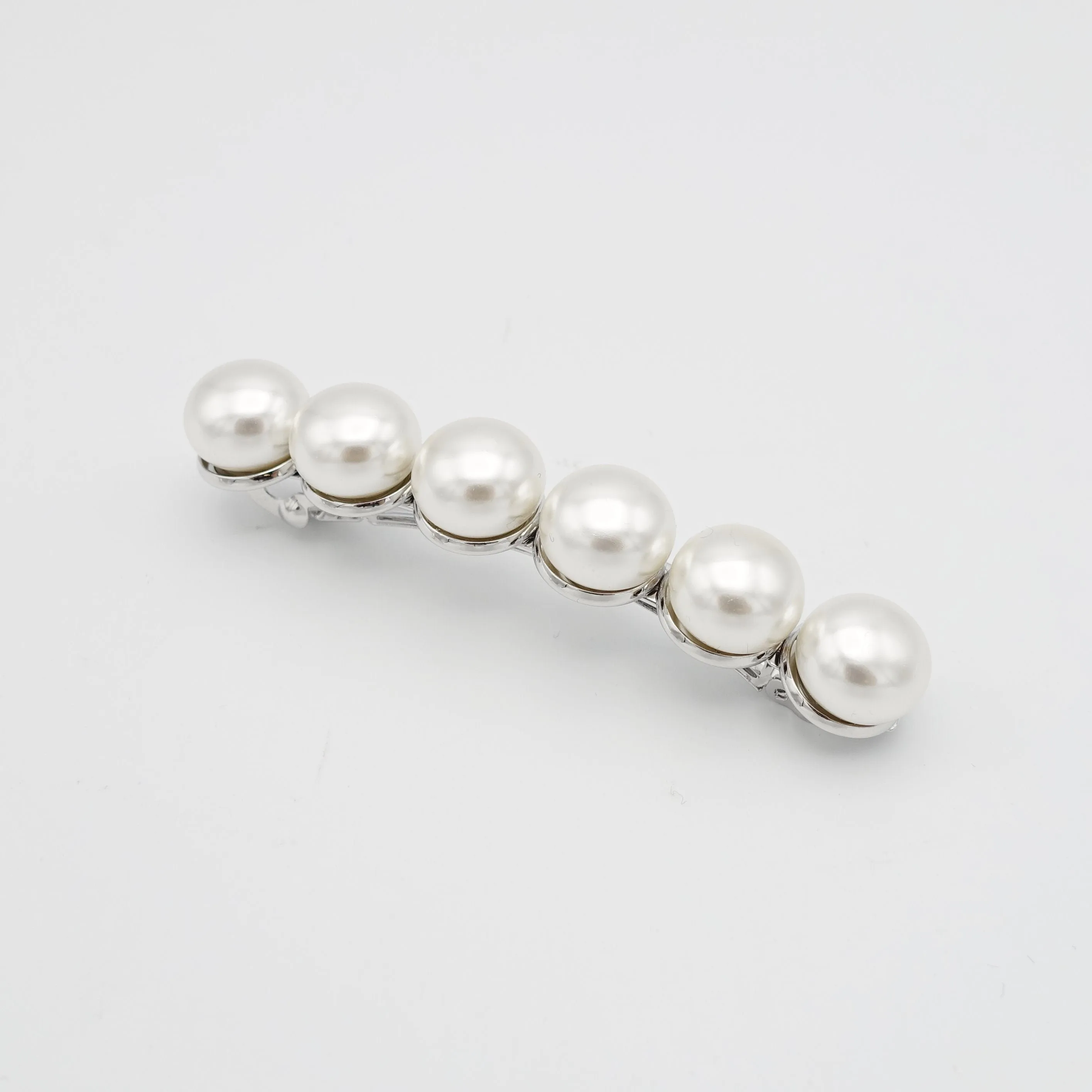 donuts pearl embellished french barrette women hair accessory