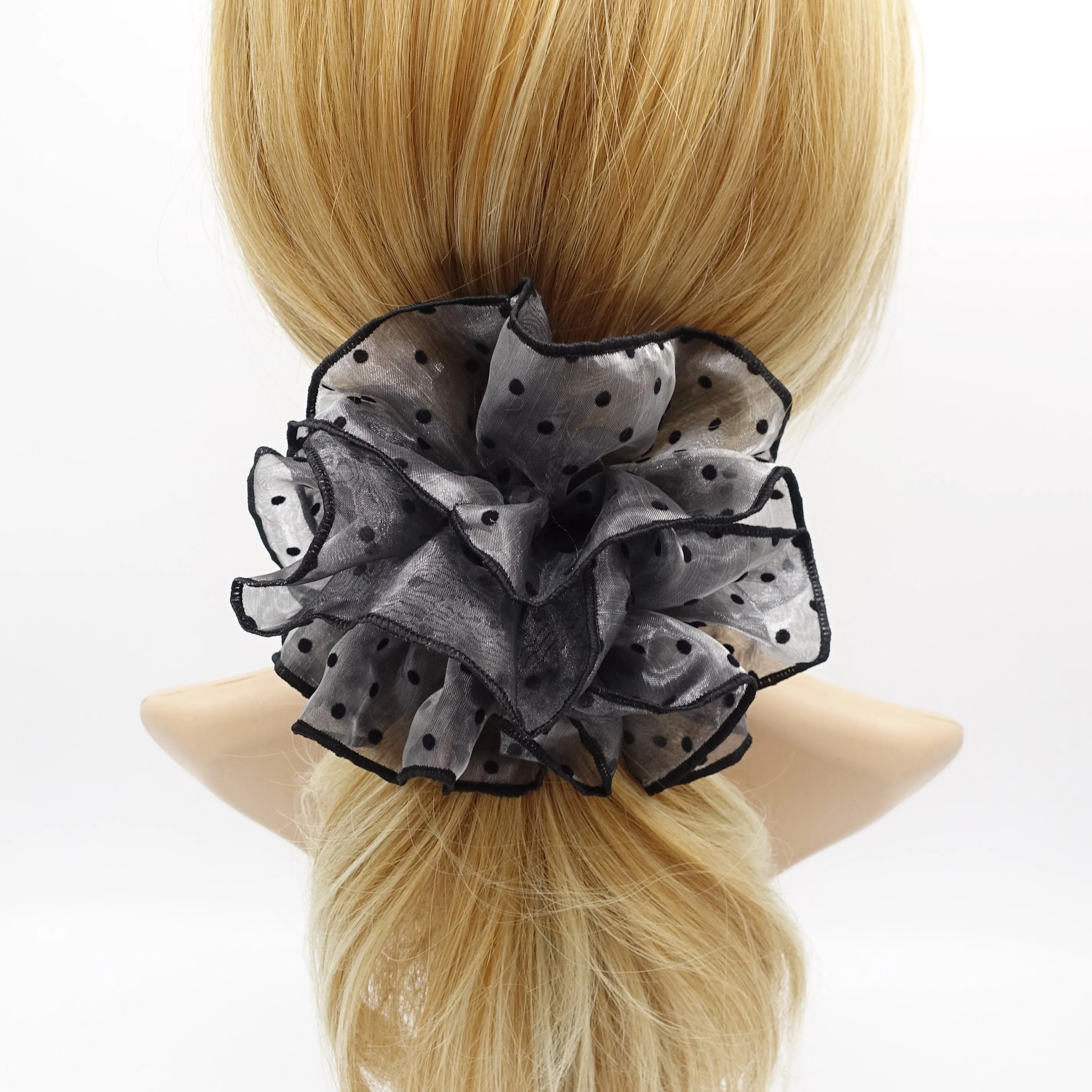 dot organza scrunchies double edge scrunchie