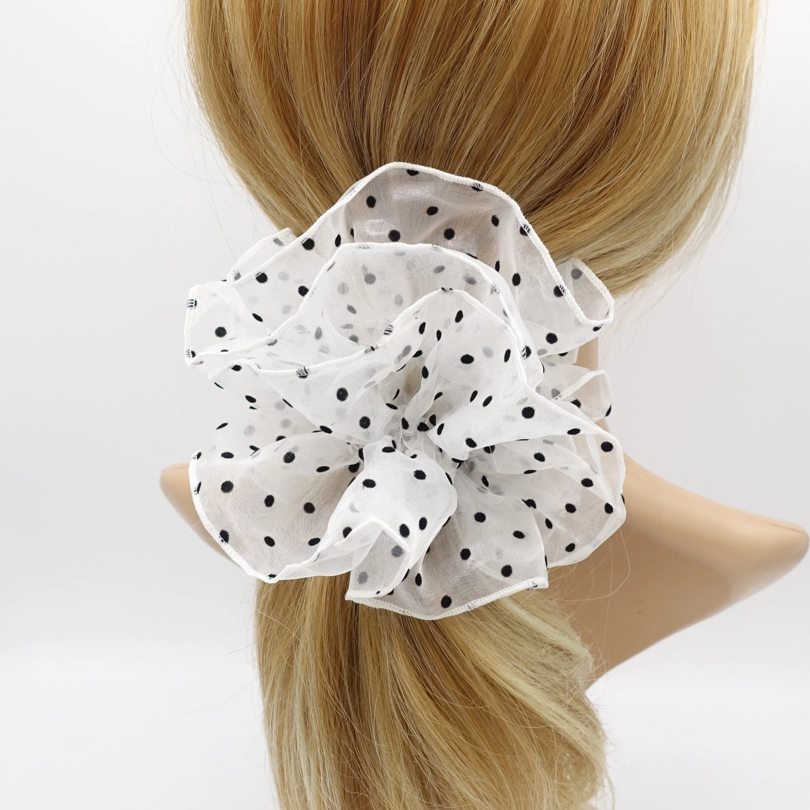 dot organza scrunchies double edge scrunchie