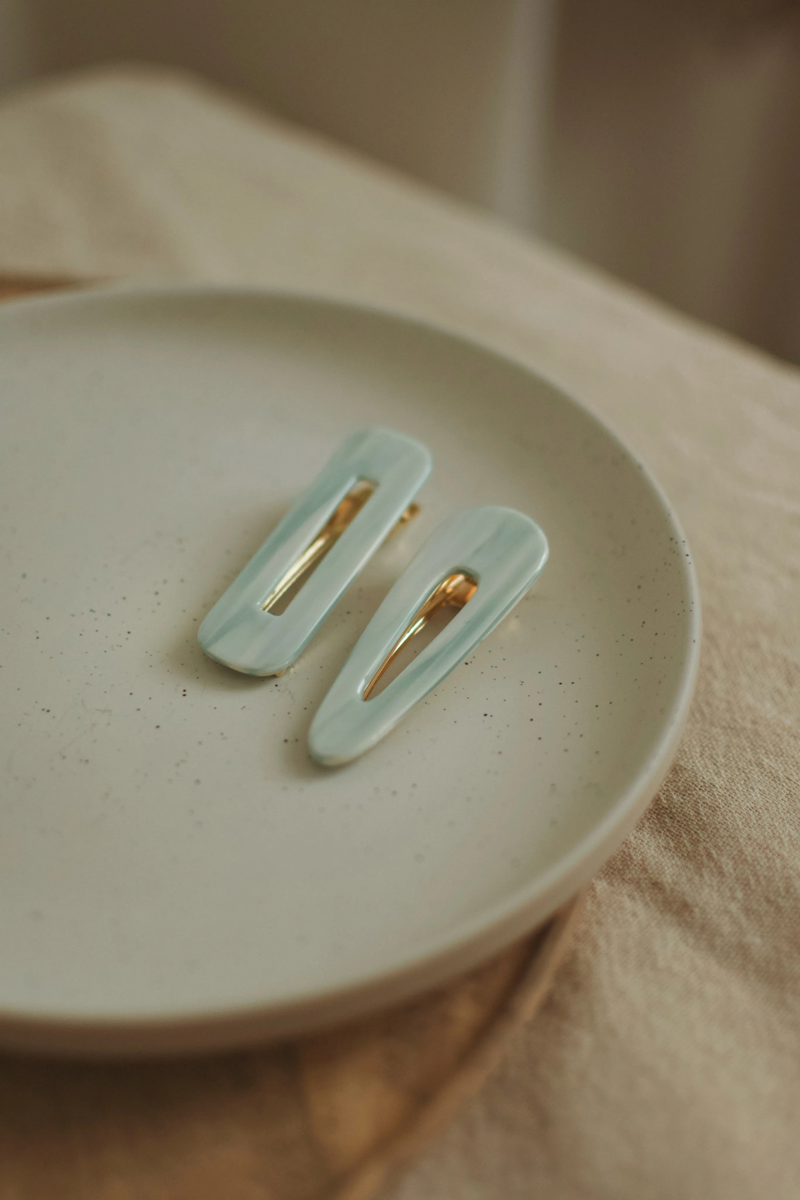 Duo barrettes Aqua