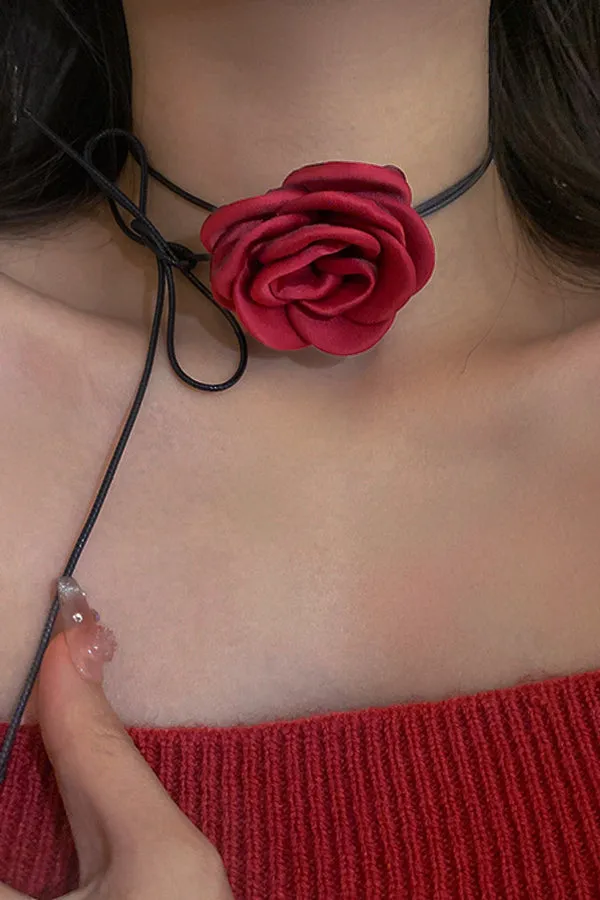 Elegant Rose Flower Multi-layered Necklace