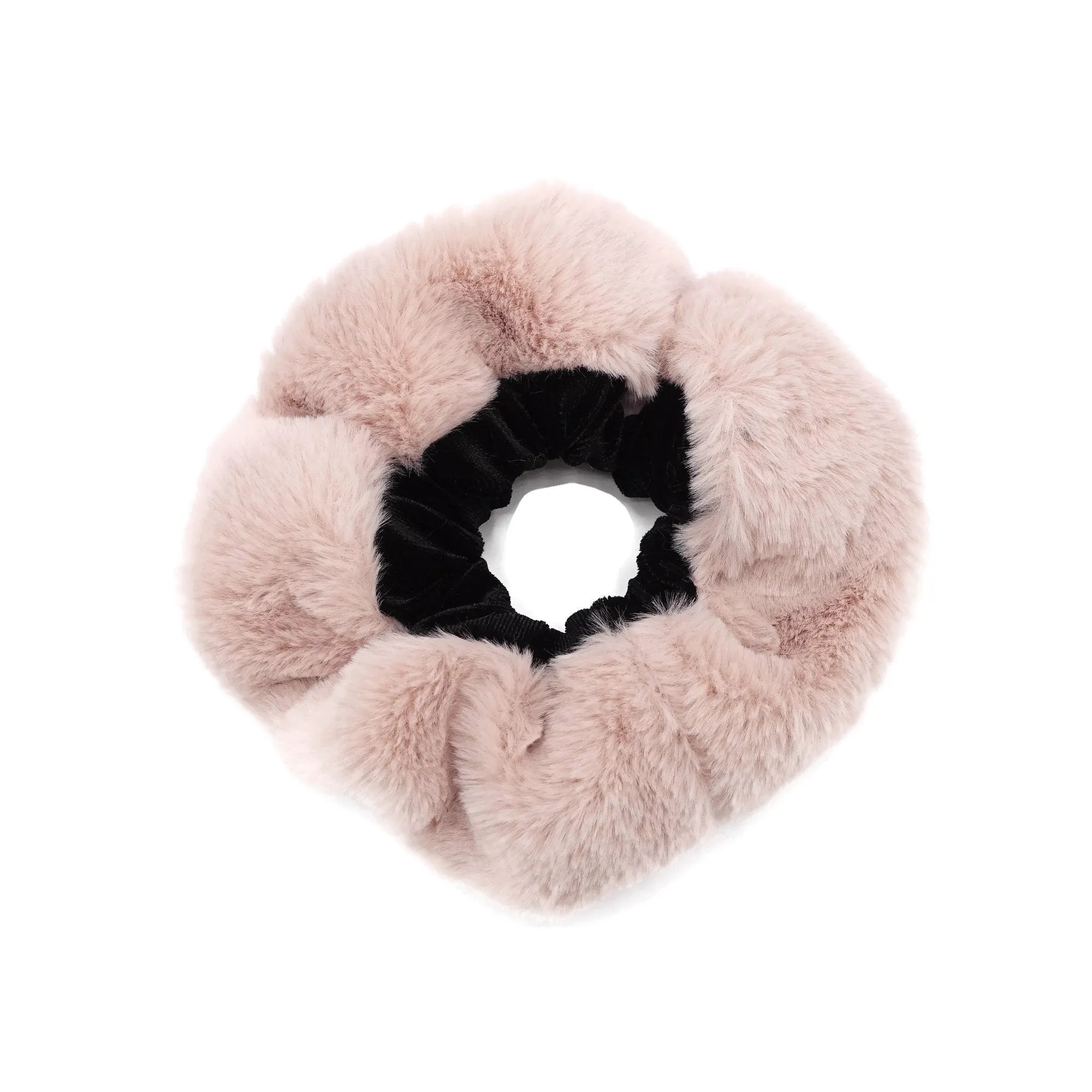 fur velvet scrunchies two tone scrunchie stylish hair elastic women accessory