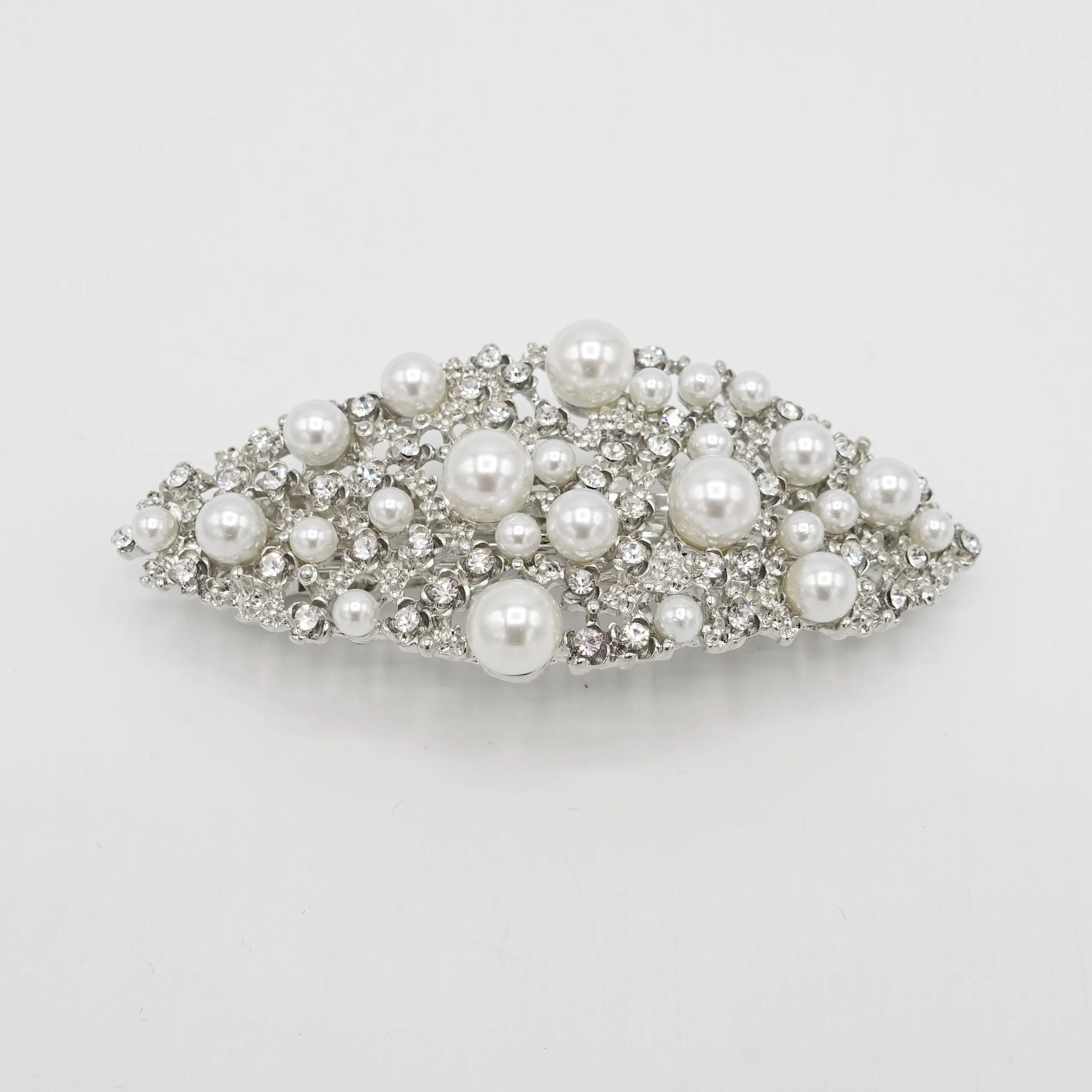 galaxy pearl rhinestone hair barrette