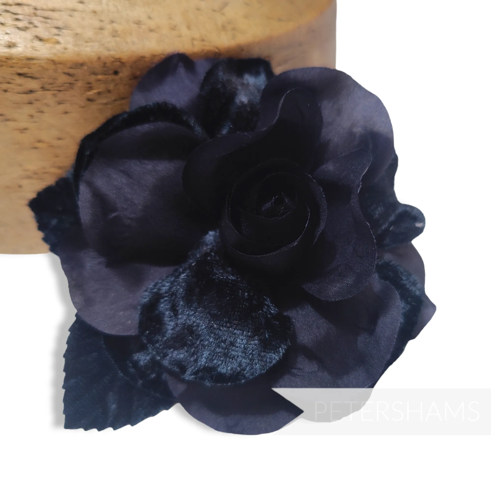 'Giavanna' 10cm Silk and Velvet Rose Flower Hat Mount