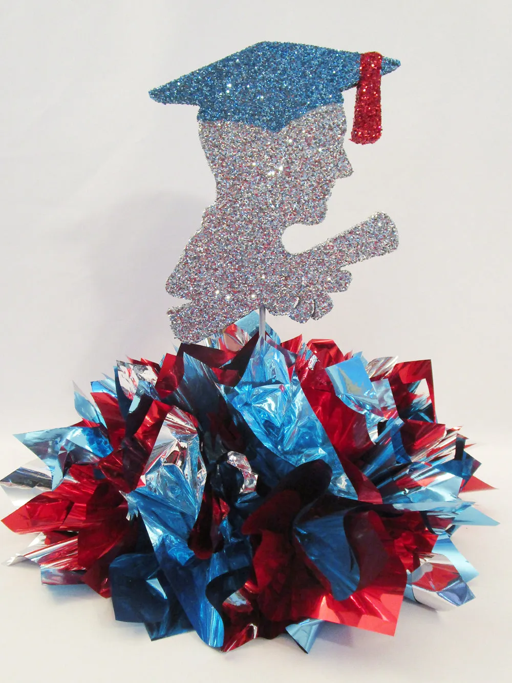 Grad Boy Silhouette Graduation Centerpiece