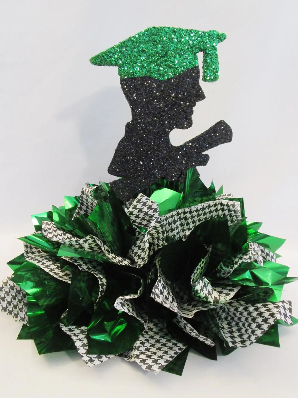 Grad Boy Silhouette Graduation Centerpiece