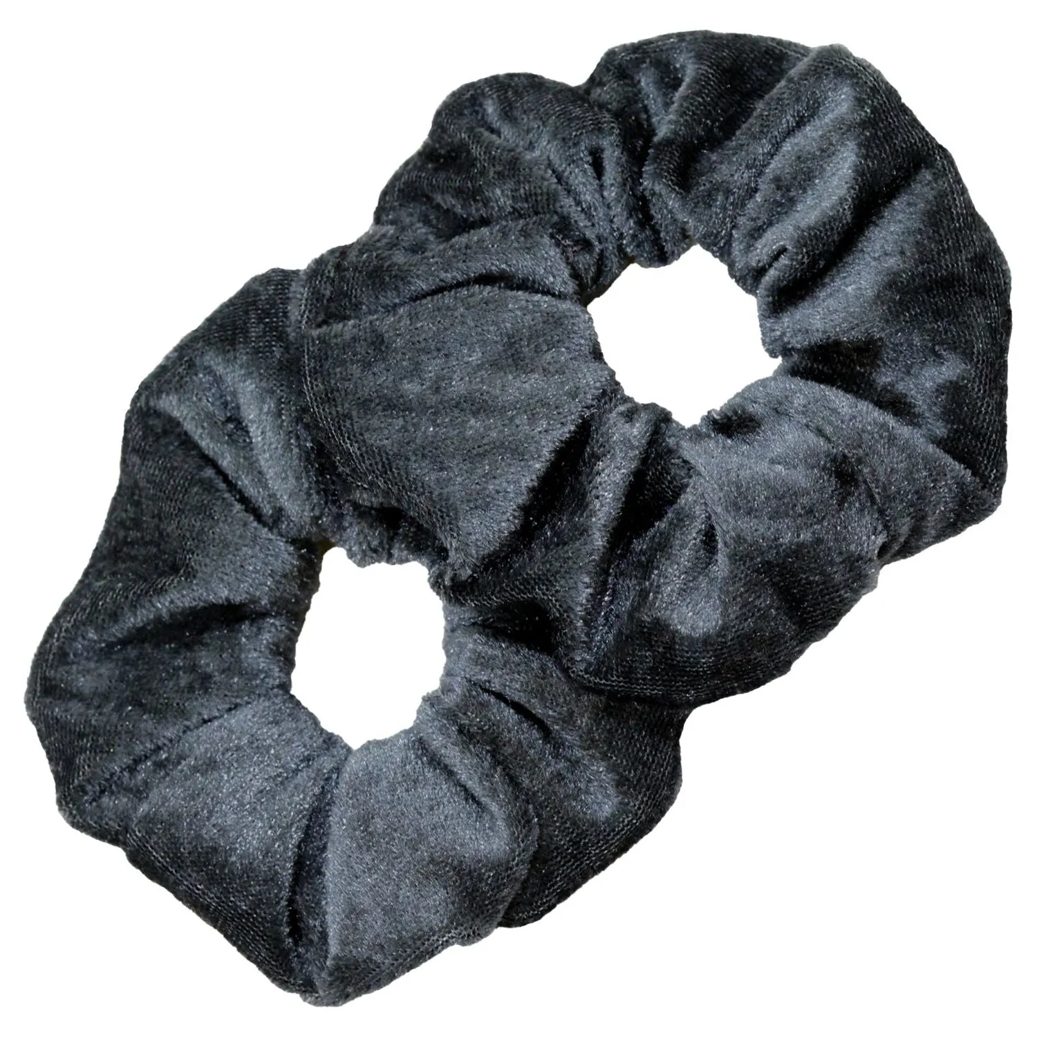 Gray Velvet Scrunchies - 2 Pack