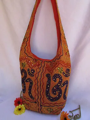 Green Orange Brown Cross Body Messenger Hand Fabric India Sign