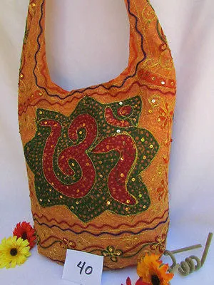 Green Orange Brown Cross Body Messenger Hand Fabric India Sign