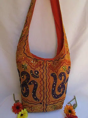 Green Orange Brown Cross Body Messenger Hand Fabric India Sign