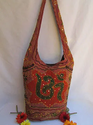 Green Orange Brown Cross Body Messenger Hand Fabric India Sign