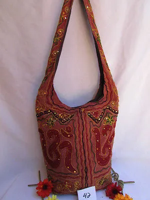 Green Orange Brown Cross Body Messenger Hand Fabric India Sign