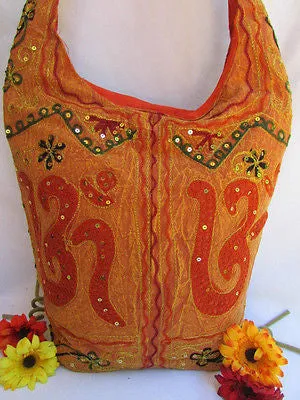 Green Orange Brown Cross Body Messenger Hand Fabric India Sign