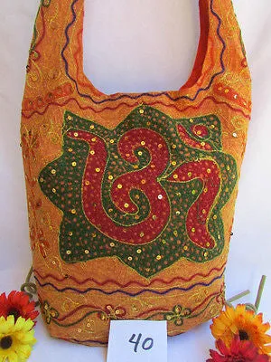 Green Orange Brown Cross Body Messenger Hand Fabric India Sign