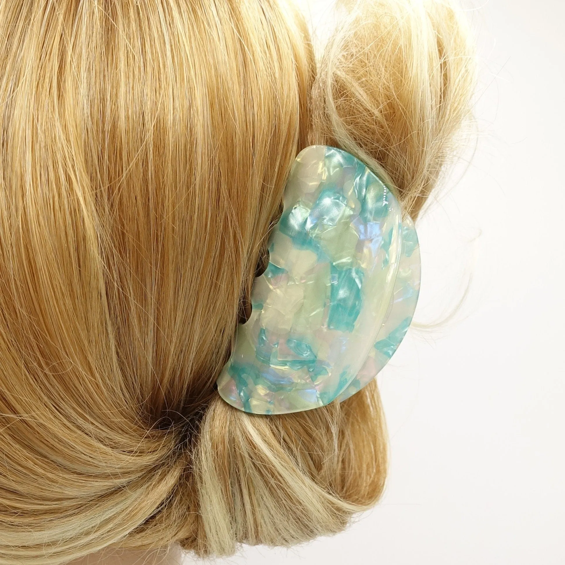 hair circle cellulose acetate hair claw curved hair clamp hair accessory for women