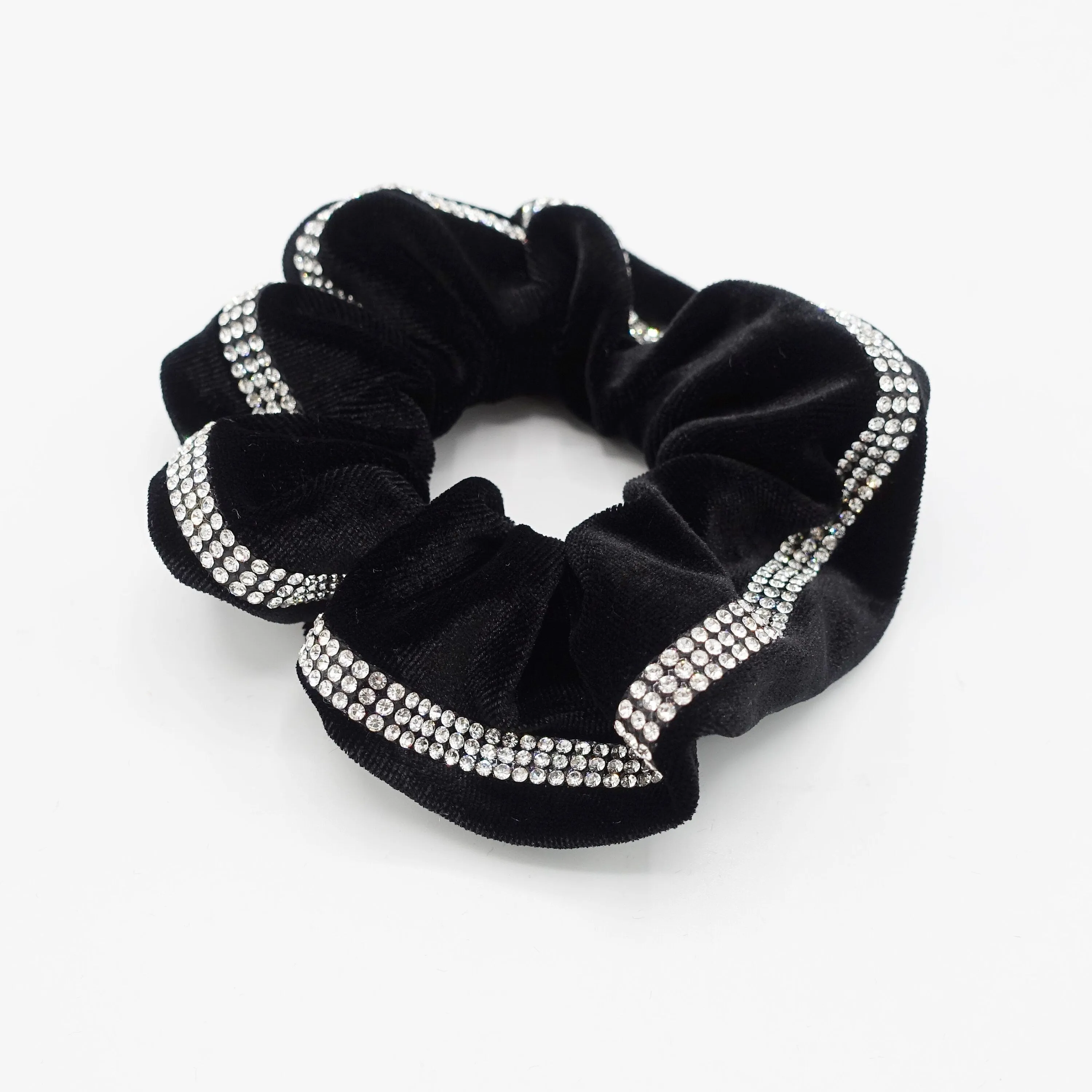 hotfix decorated velvet scrunchies medium scrunchy Fall Winter hair accessory