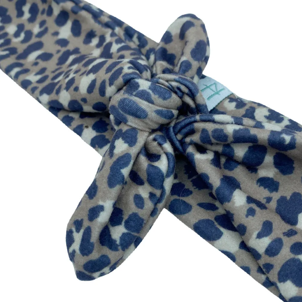 Jaguar Knotted in Tan   Periwinkle