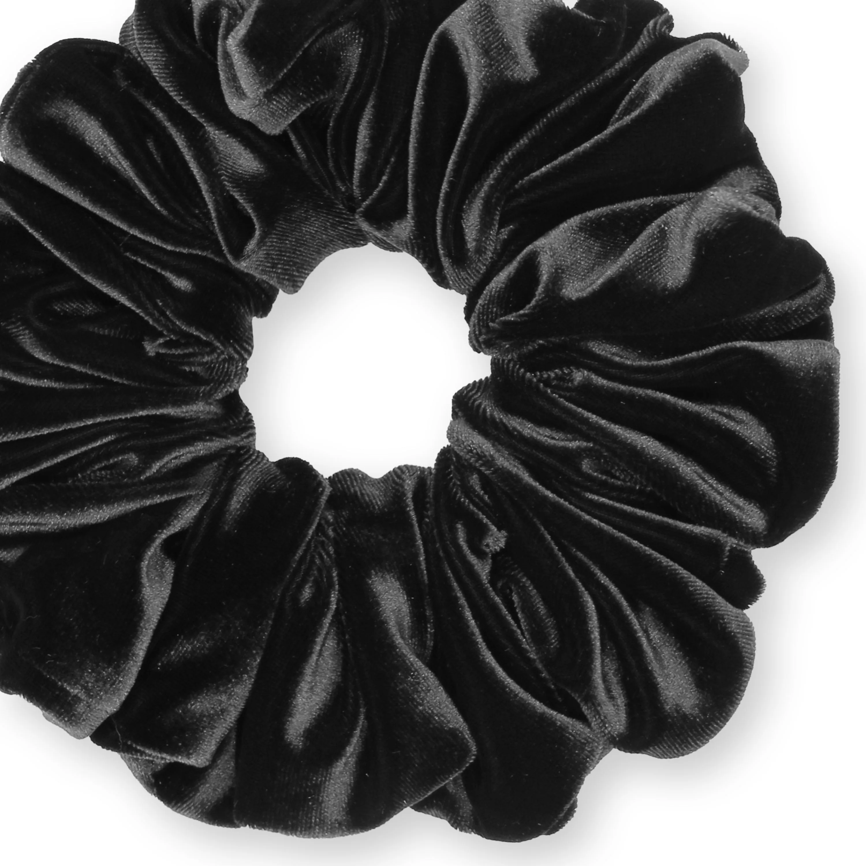 KING SIZE Velvet Scrunchies XXL Oversized Ponytail Holder Made in the USA Black