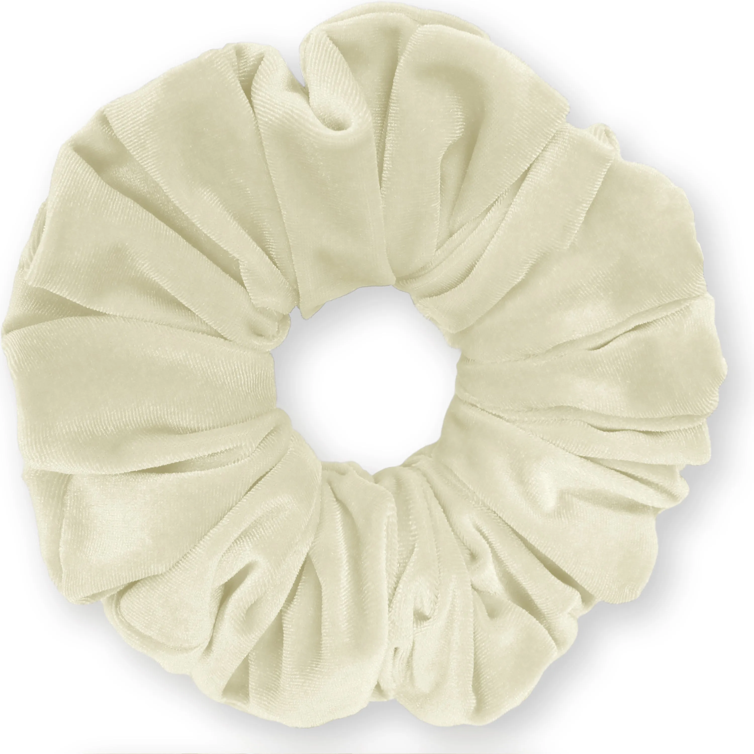 KING SIZE Velvet Scrunchies XXL Oversized Ponytail Holder Made in the USA Ivory