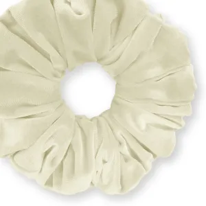 KING SIZE Velvet Scrunchies XXL Oversized Ponytail Holder Made in the USA Ivory