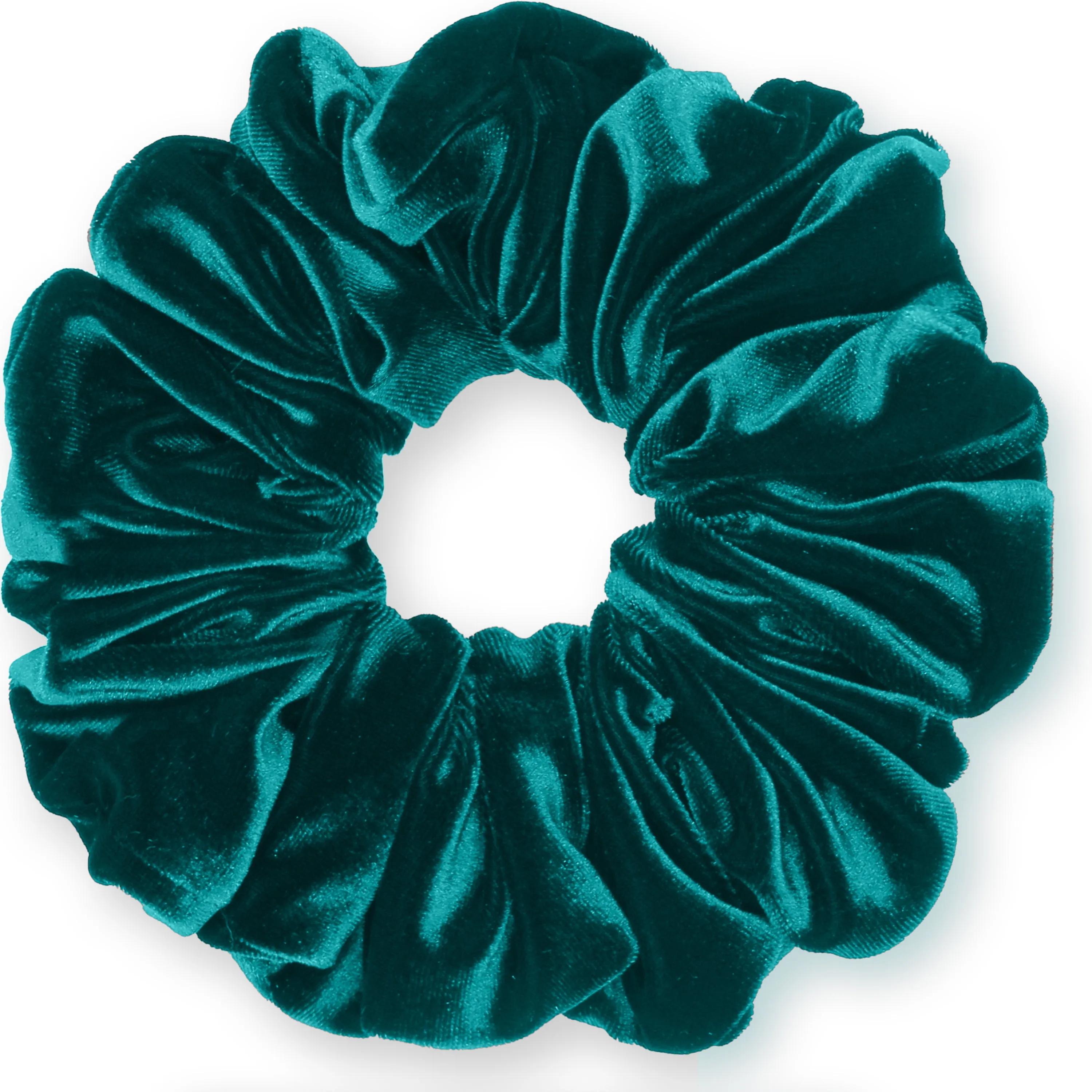 KING SIZE Velvet Scrunchies XXL Oversized Ponytail Holder Made in the USA Jade Dark