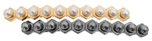 L. Erickson Hexagon Pearl Long and Skinny Hair Barrette