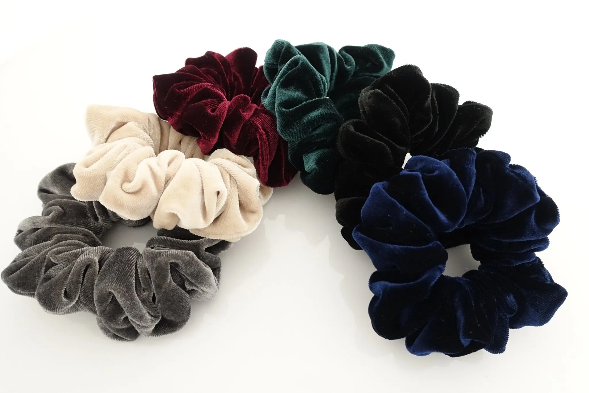 medium size solid velvet scrunchies women hair tie accessory scrunchies