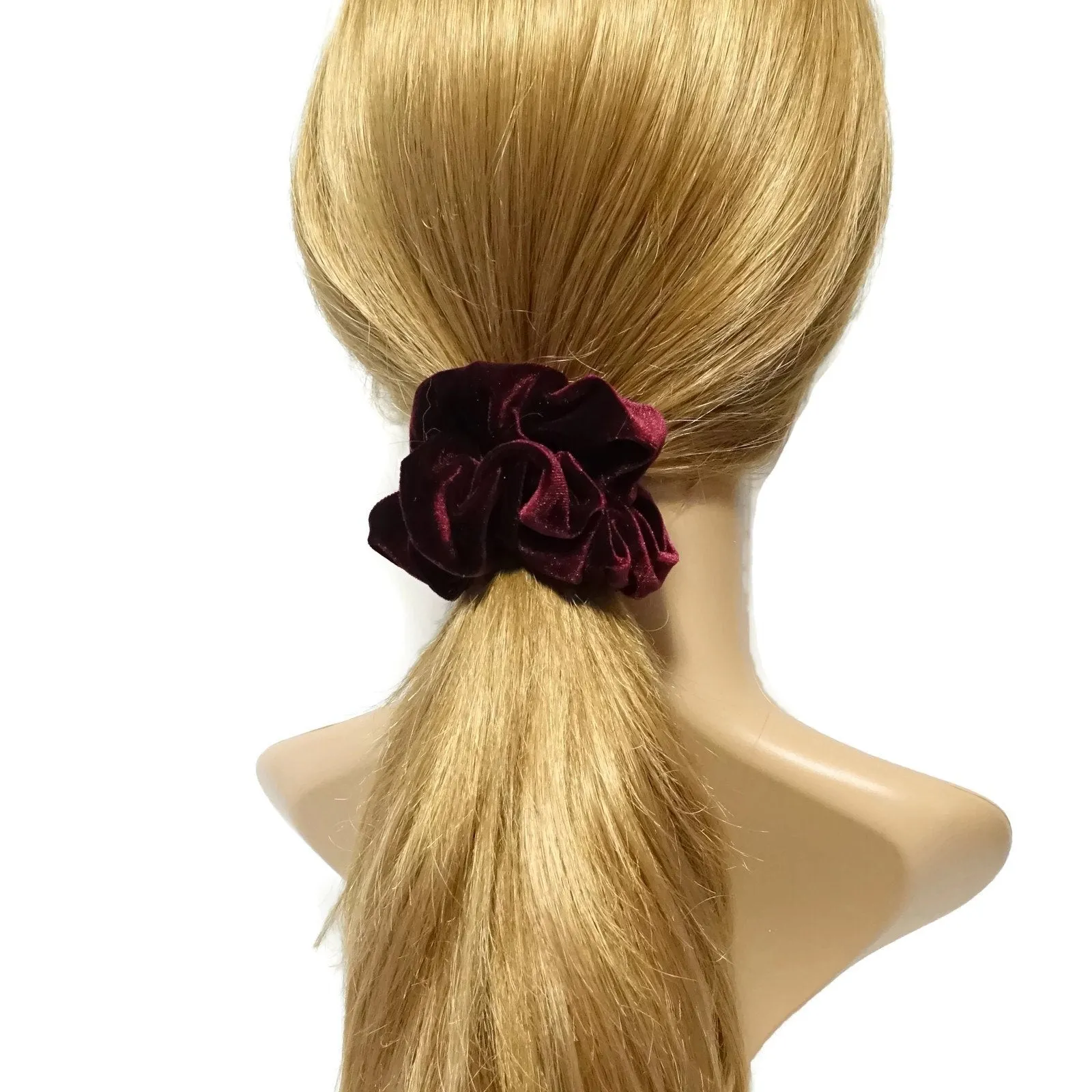 medium size solid velvet scrunchies women hair tie accessory scrunchies