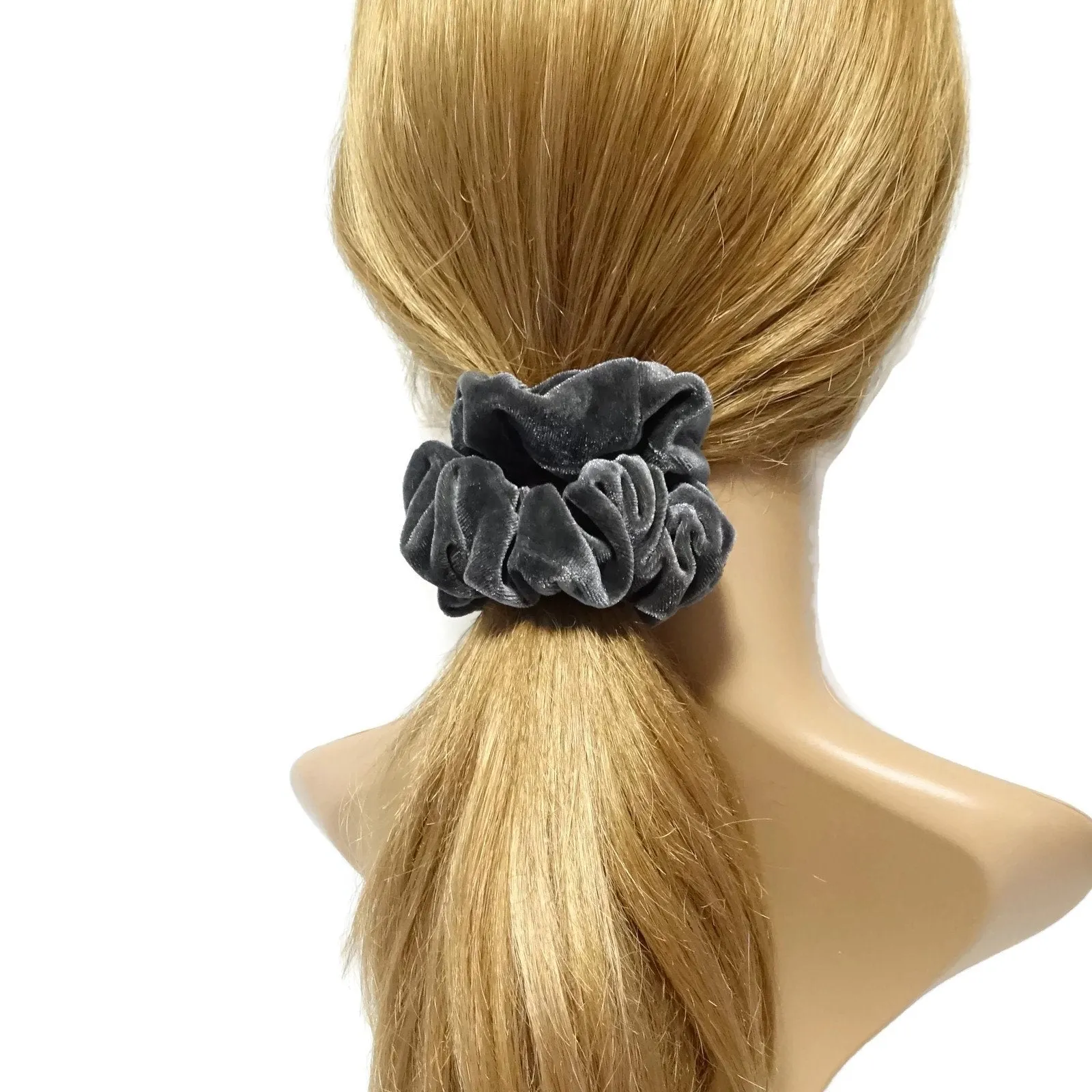 medium size solid velvet scrunchies women hair tie accessory scrunchies