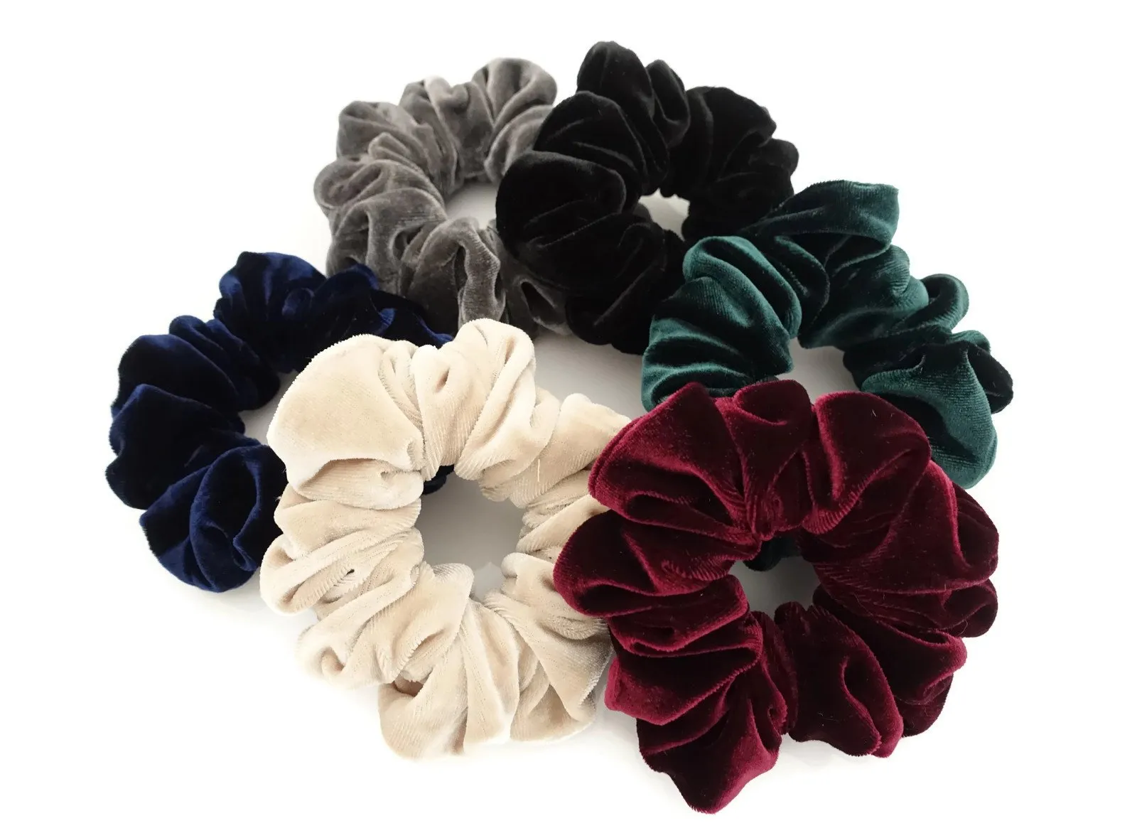 medium size solid velvet scrunchies women hair tie accessory scrunchies