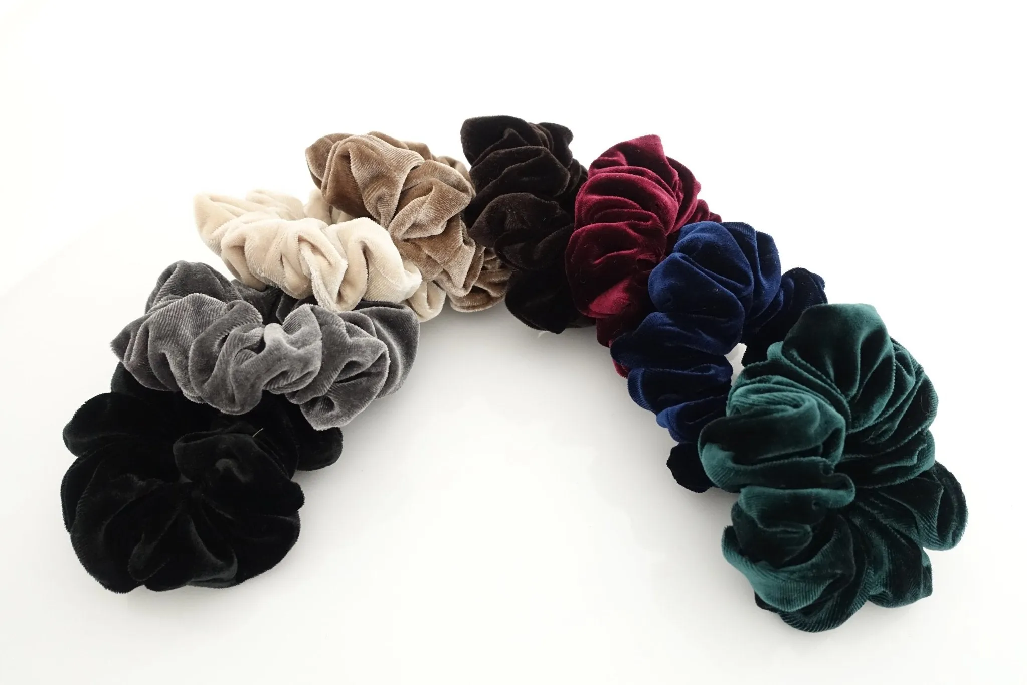 medium size solid velvet scrunchies women hair tie accessory scrunchies