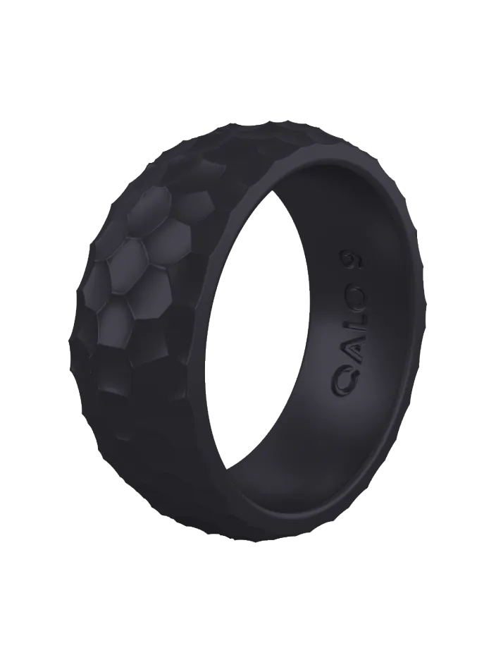 Men's Metallic Forged Silicone Ring