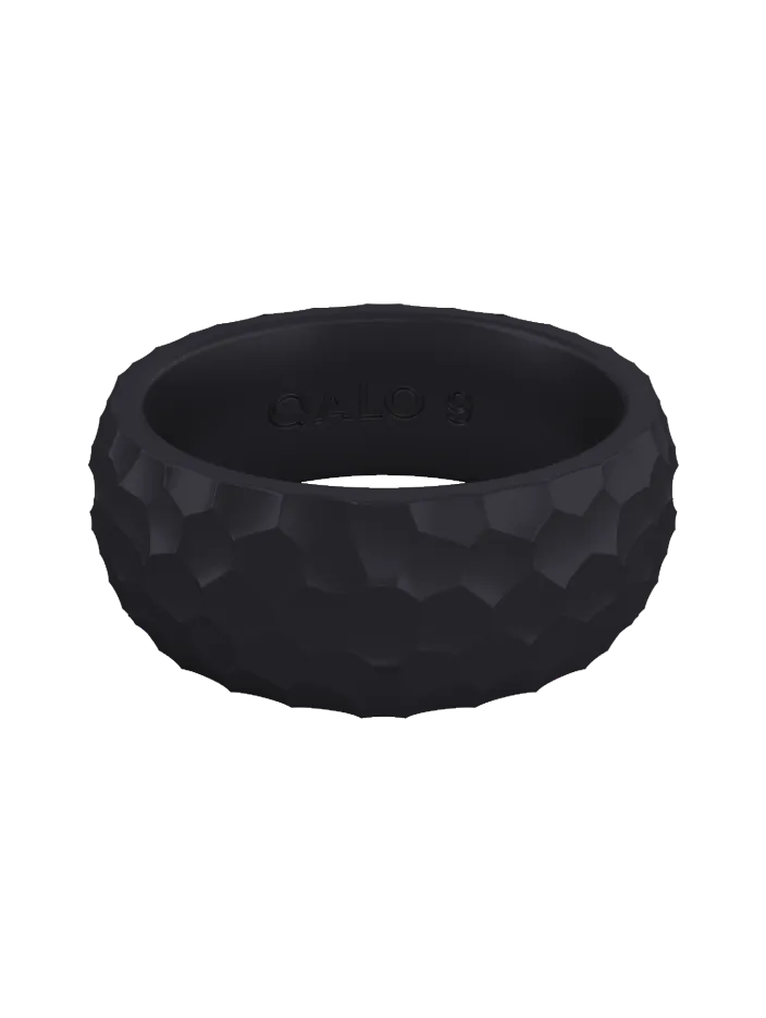 Men's Metallic Forged Silicone Ring