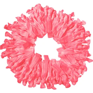 Neon Pink Ribbon Hair Ties - 100 Pack